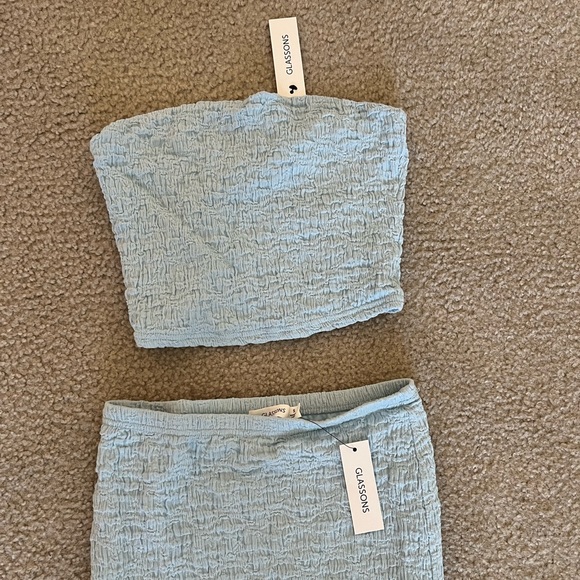 Glassons Skirts Glassons Baby Blue 2 Piece Set Maxi Skirt And Tube